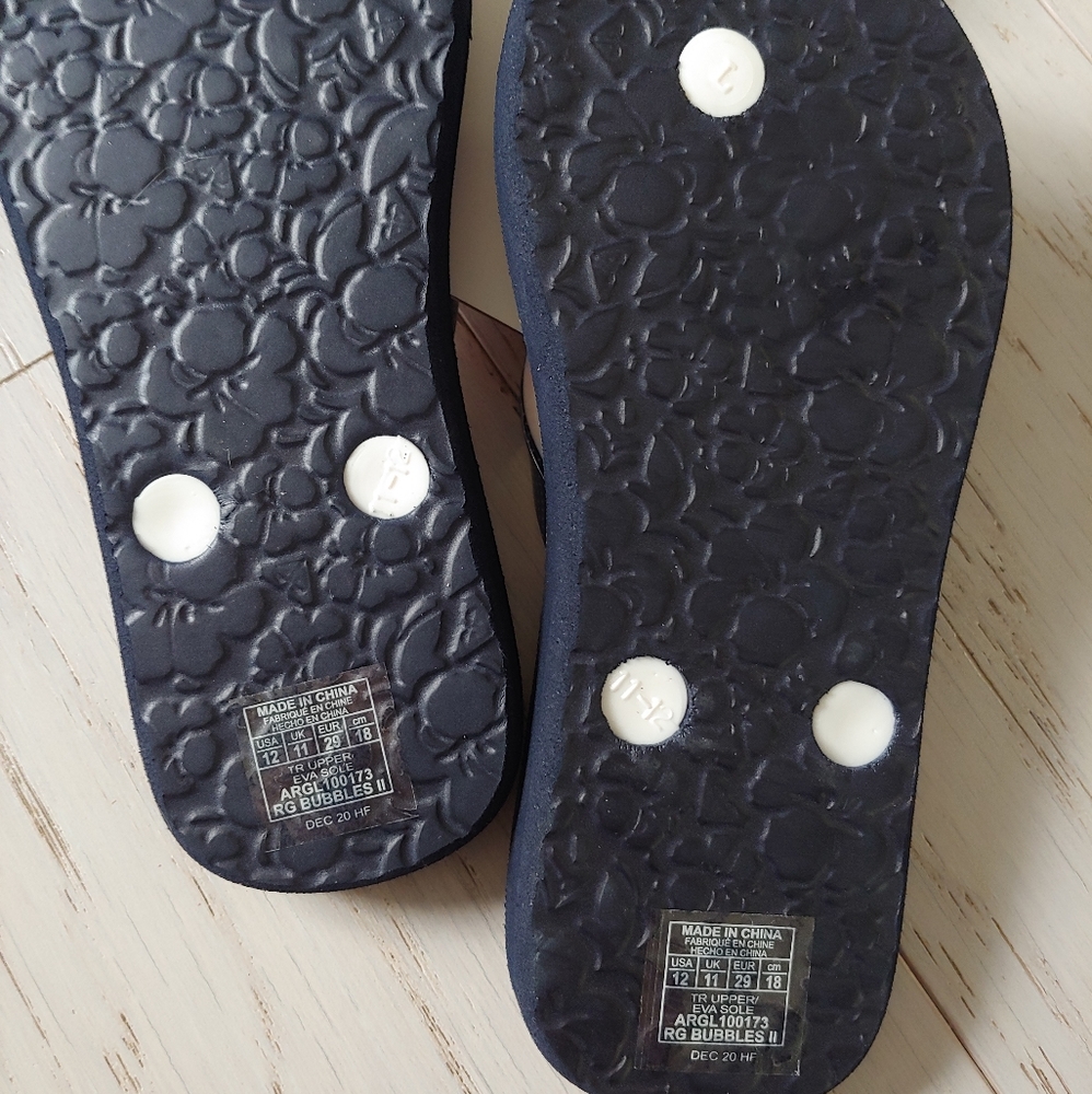ROXY flamingo blue flip flops NEW - Picture 4 of 4